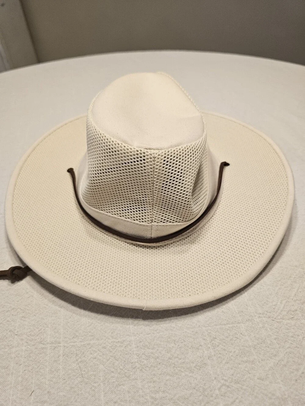 Henschel Hats Mesh Vented Cotton Hat Size Large Fishing Safari Cream Packable